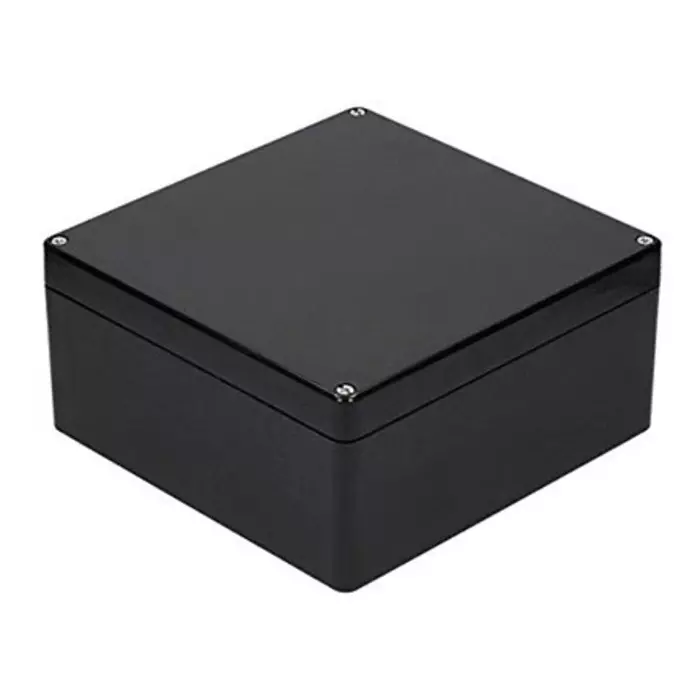RS PRO Black PET Enclosure, IP66, Black Lid, 400 x 250 x 120 mm Model No 9188871