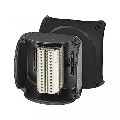 Hensel Cable Junction Box 130x130x77 mm Cable Size 0.5 - 6 sq.mm Black, RX0614T