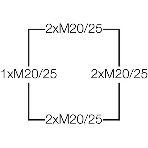 Hensel Cable Junction Box 104x104x70 mm Cable Size 1.5-4 sq.mm Black, KF0400B