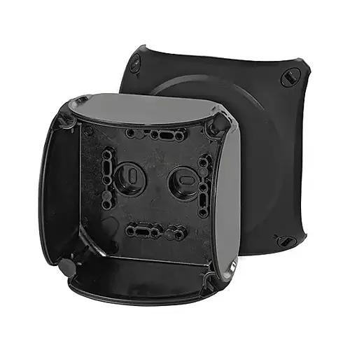 Hensel Cable Junction Box 104x104x70 mm Cable Size 1.5 - 4 sq.mm Black, KF0400C