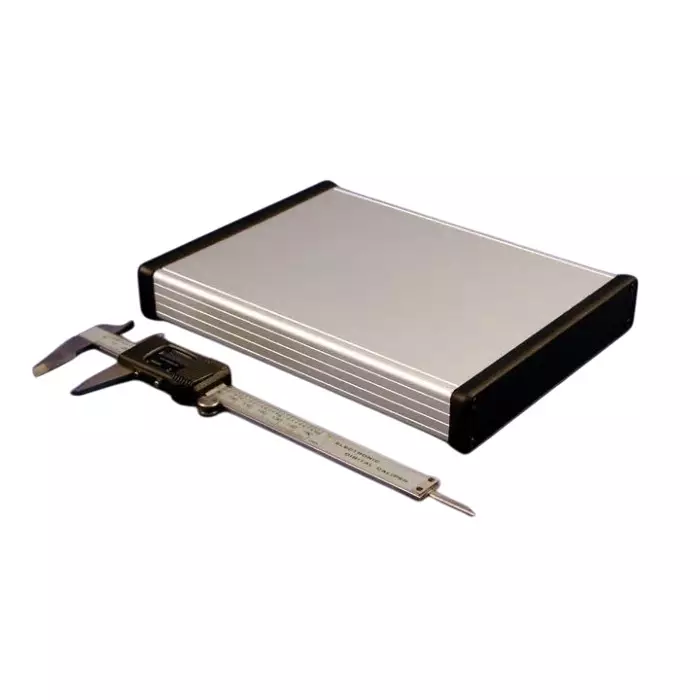 Hammond General Purpose Enclosure 220x165x31 mm Extruded Aluminium, 2256358
