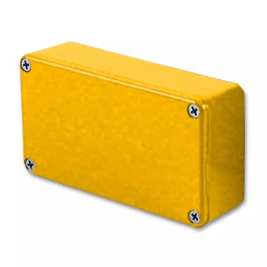 HAMMOND Metal Enclosures ENCLOSURE, 119X94X34, YELLOW, 1590BBYL