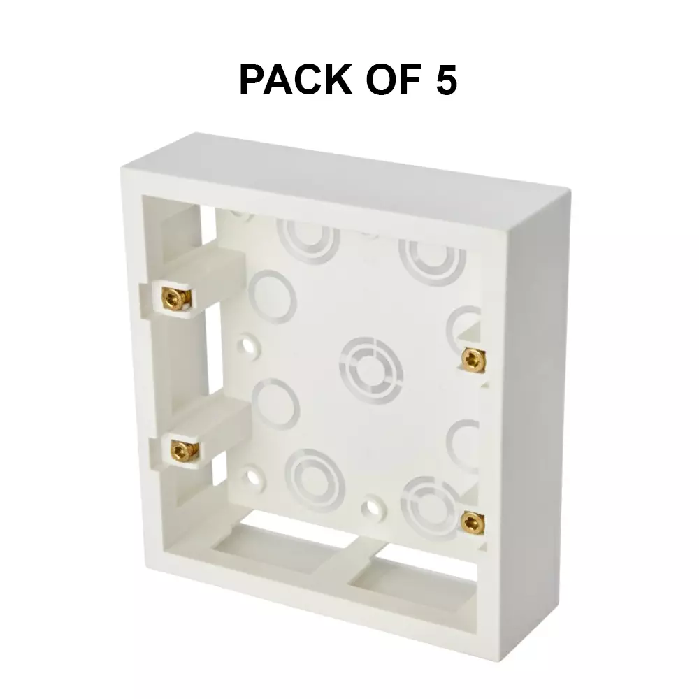 K9 Pro Safe Acura Surface Box 8 Module (Square) White, 7006 (Pack of 5)