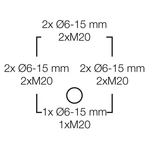 Hensel Cable Junction Box with Terminal 1.5-2.5 sq.mm Black IP66 Protection 93x93x62 mm, DK0202B (Pack of 5 Pcs)