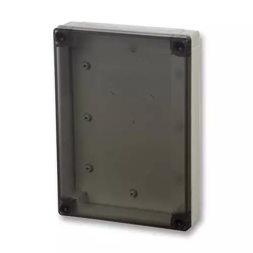 FIBOX Enclosure, Pc, Grey/Smoked Transparent, PC 150/100 HT ENCLOSURE