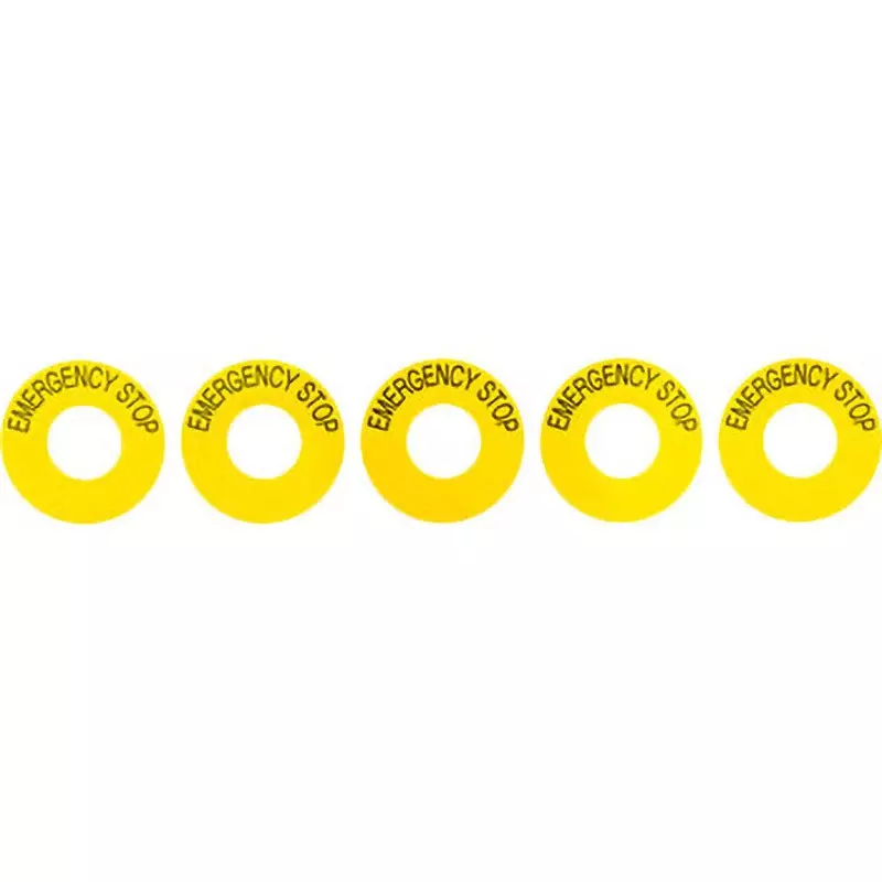 NITTO KOGYO Emergency Stop Seal For indoor use, for Φ22-30 switches CSX-LH30 (Set of 5 Pcs)