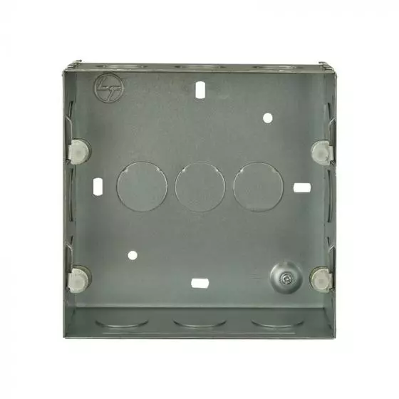 L&T [ Lauritz Knudsen ] Entice Square GI Metal Box 8 Module 136 x 132 x 58 mm CB91208WM00