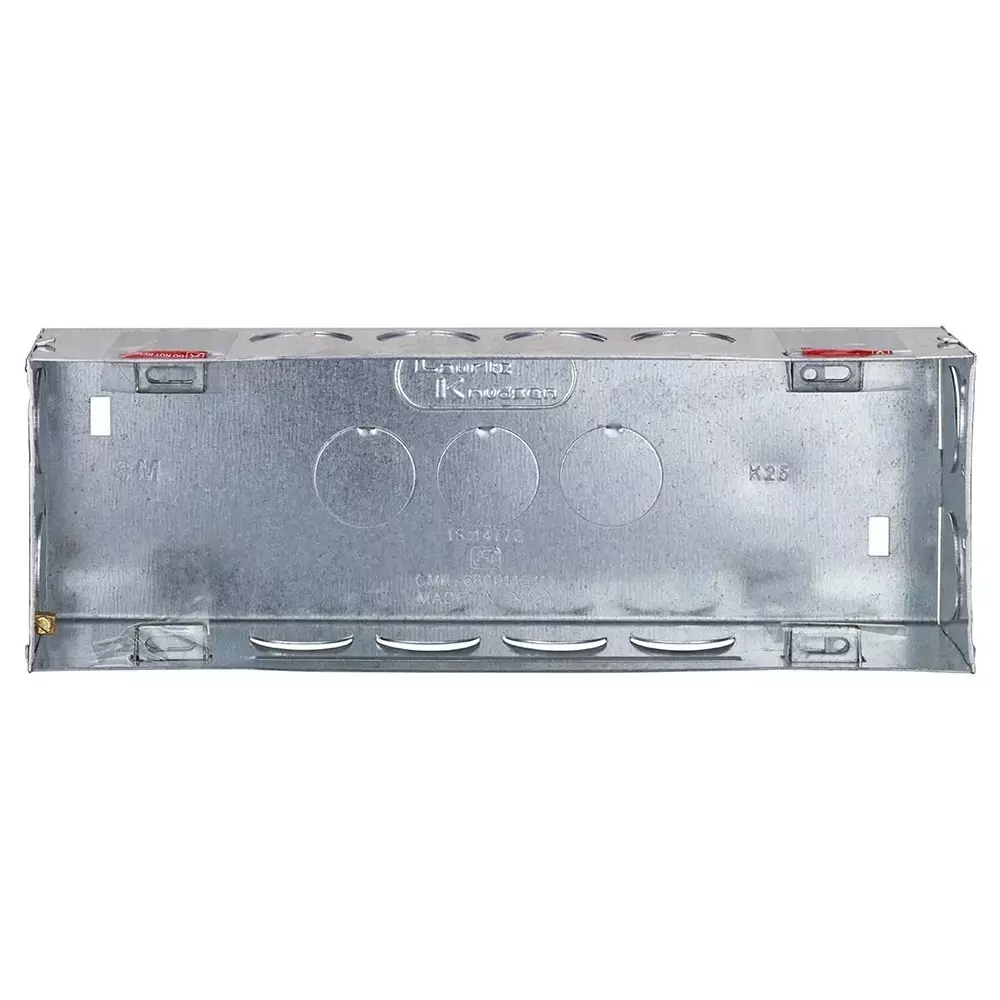 L&T [ Lauritz Knudsen ] Engem Horizontal GI Metal Box 8 Modular 230 x 78 x 53 mm Size, CB93108WM00