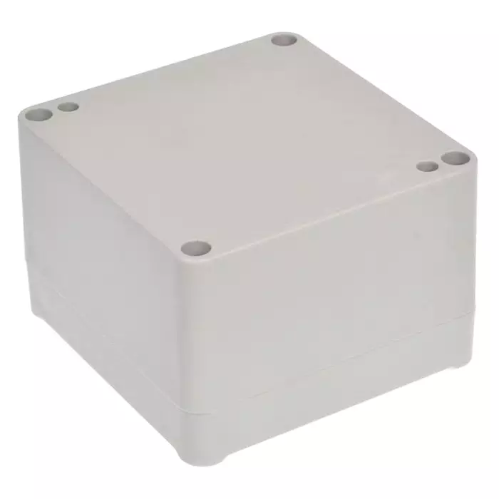 RS PRO Grey ABS Enclosure, IP65, IK09, Grey Lid, 81.95 x 79.95 x 55 mm Model No 1862269