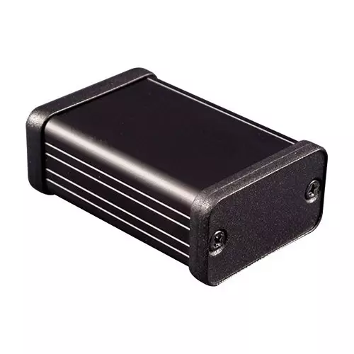 HAMMOND Metal Enclosures ENCLOSURE, MULTIPURPOSE, ALUMINIUM, BLK, 1455D602BK