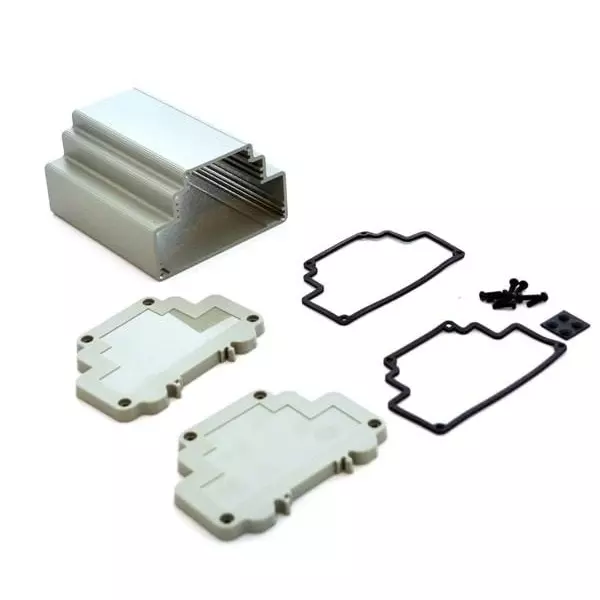 BUD INDUSTRIES Electrical Enclosure Aluminum Gray 98.30 mm (3.87 Inch) Length, DMX-4780-G