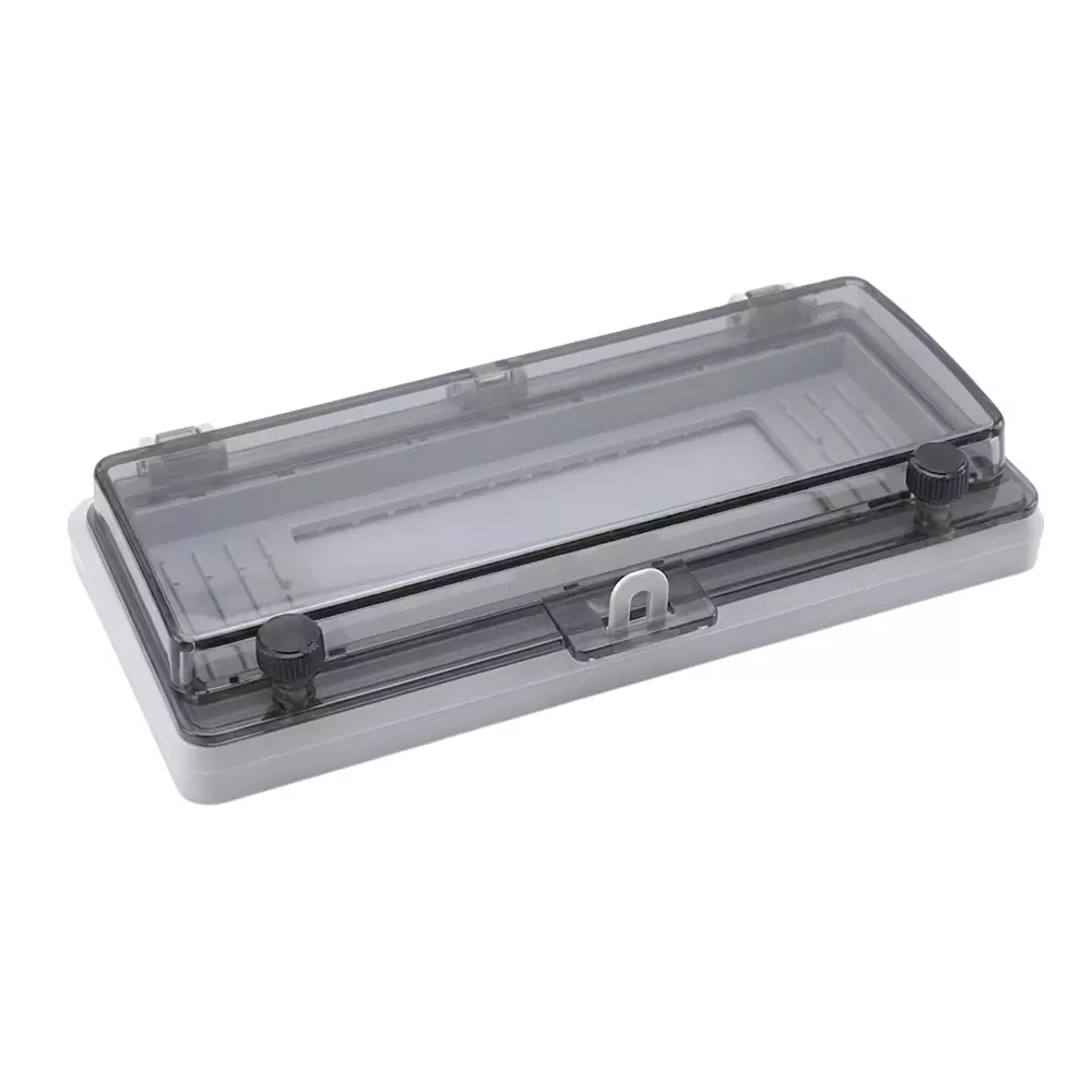 Elettro Junction Box Window 8 Way in Transparent Grey Plastic Body for Indoor and Outdoor Usage, ETJBW - 8