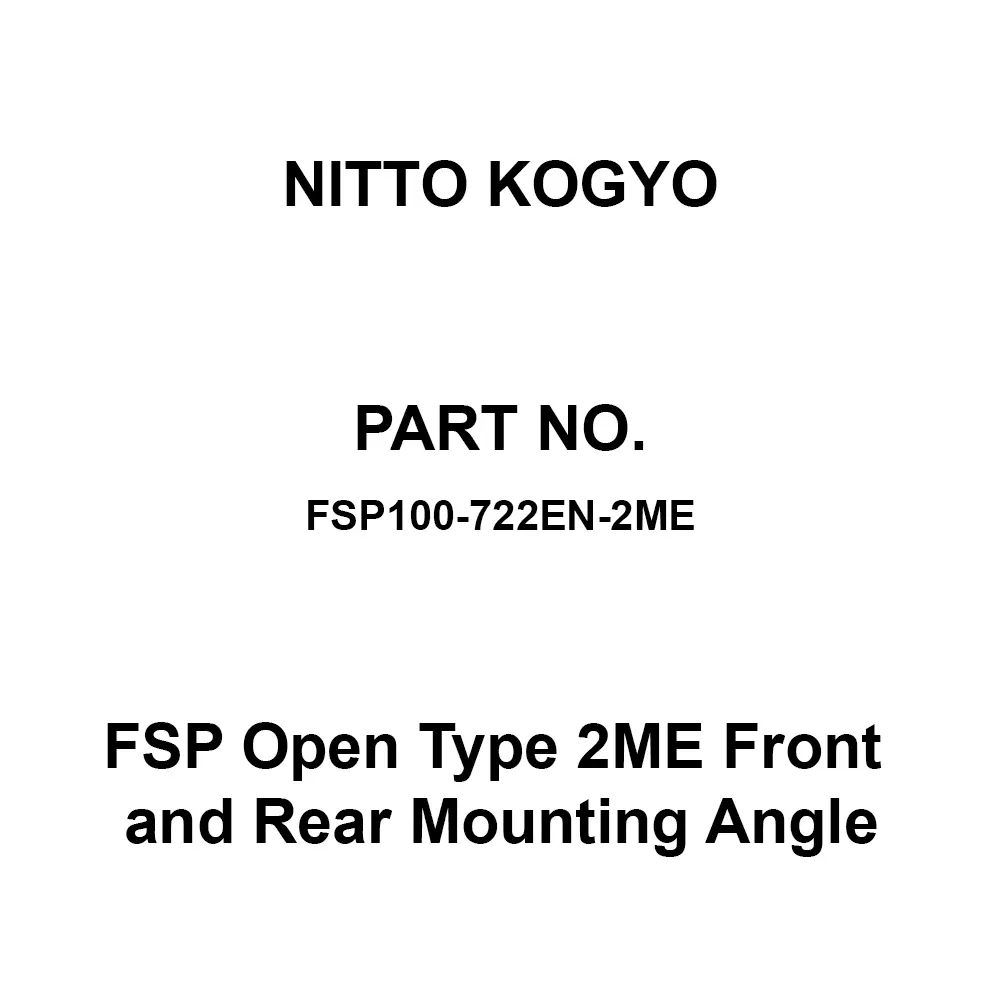 Buy NITTO KOGYO FSP Open Type 2ME Front and Rear Mounting Angle Iron ...