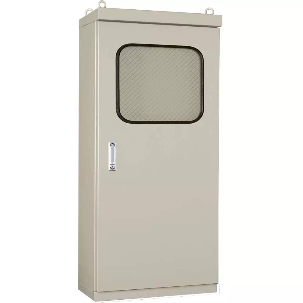 NITTO KOGYO Freestanding Outdoor Control Panel Cabinet Iron 324 mm Effective Depth, OEM35-819B