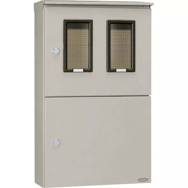 NITTO KOGYO Instrument Panel Cabinet Stainless Steel Body: Light beige paint (5Y7/1), SOMS-2511B