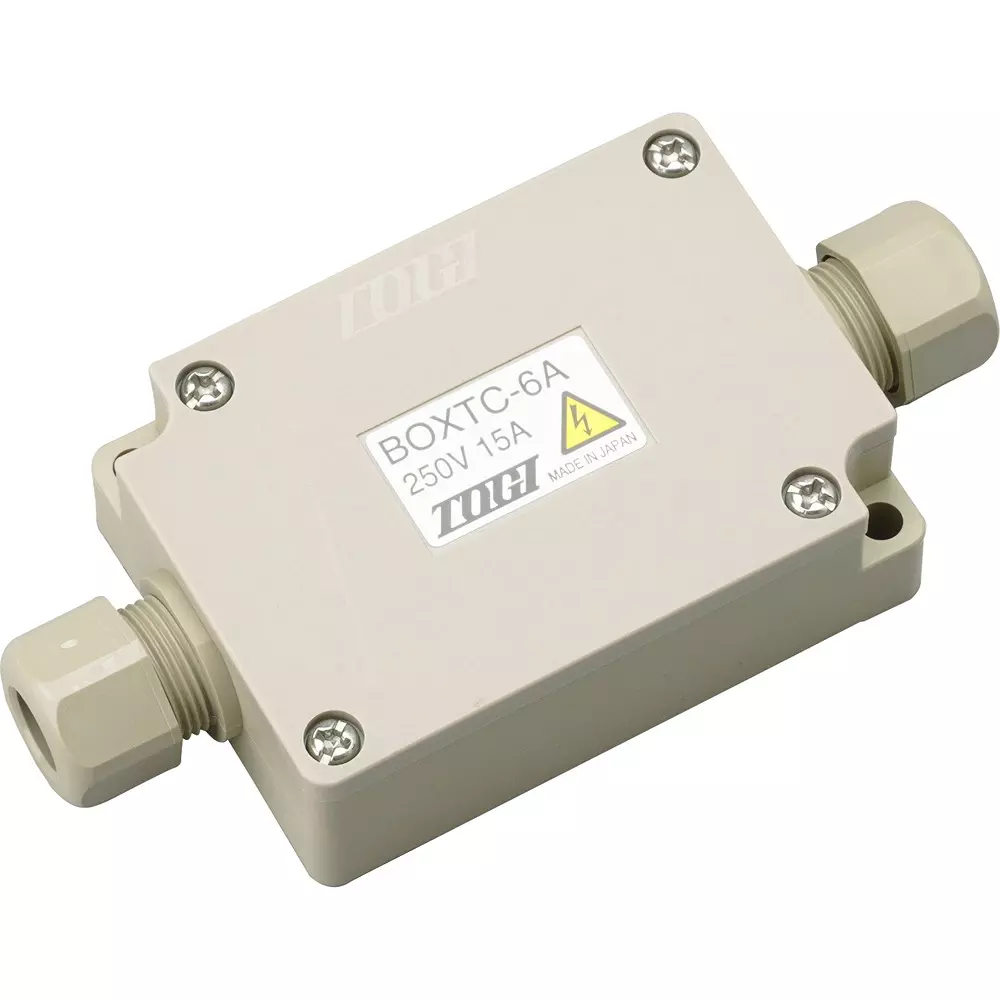 Toyo Giken BOX TC Series Nylon 6 & PBT with Glass AC/DC250 V 15 A 90×50×23.5 mm, BOXTC-6A