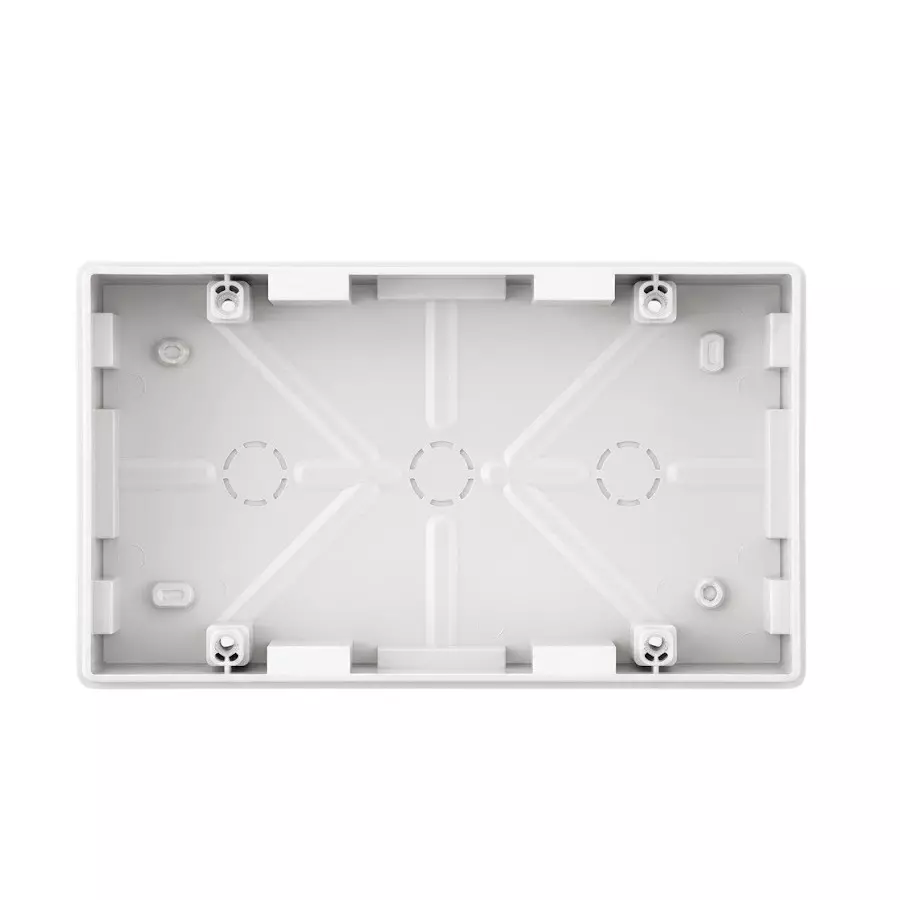 Goldmedal Curve Gang Box Surface Mounting 16 Module Silver for Commecial and Industrial Use, 91609