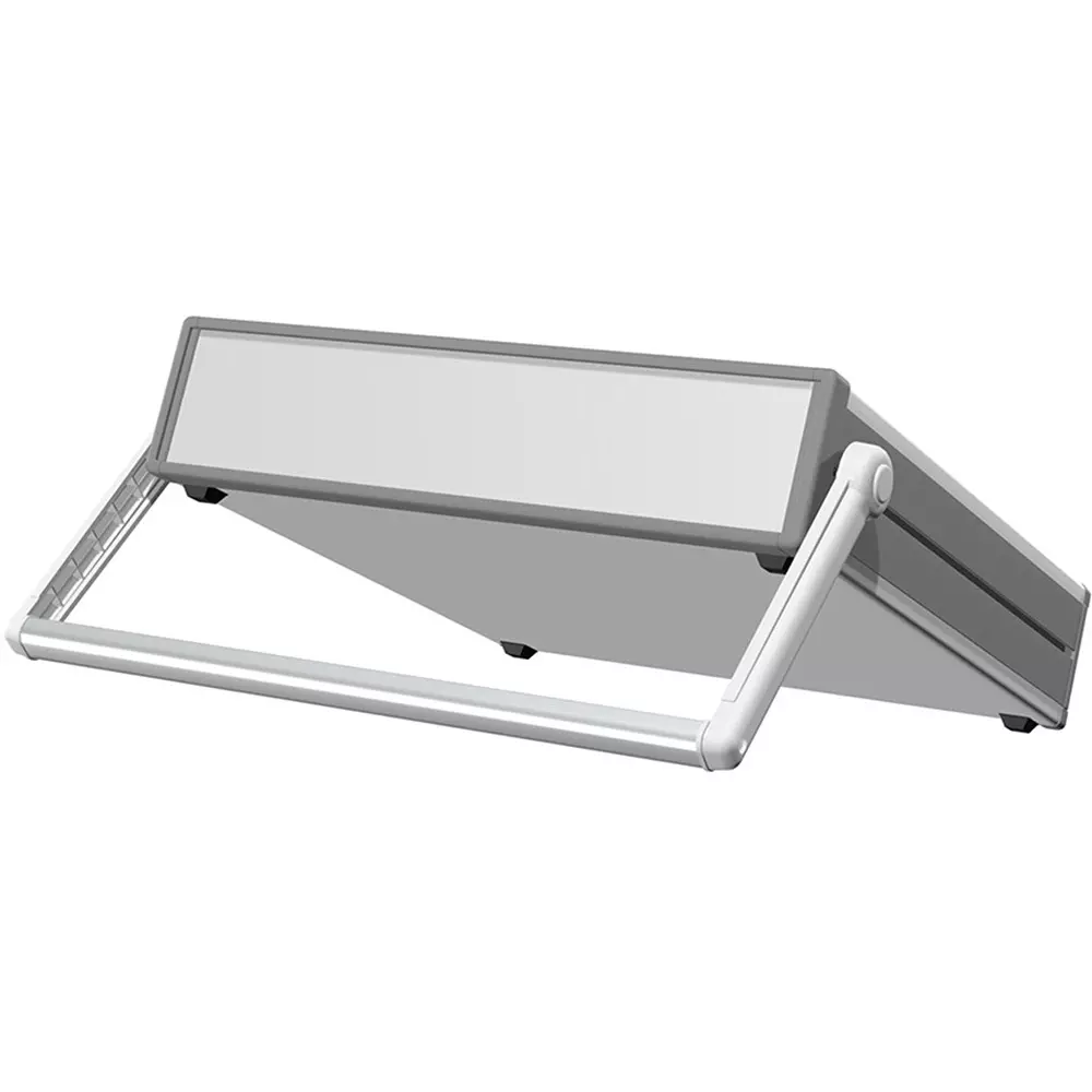 TAKACHI MON Series Aluminum Case with Step Handle 430x99x450 mm Dimension Silver/Light Gray/Gray, MON99-43-45GS