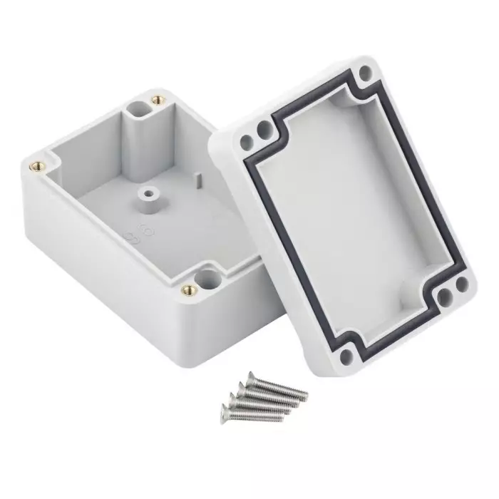 RS PRO Grey ABS Enclosure, IP67, IK09, Grey Lid, 70 x 50 x 36.75 mm Model No 1862268