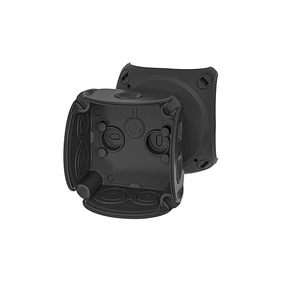 Hensel Cable Junction Box 130x130 X77 mm Cable Size 2.5-6 sq.mm Black, DK0600B