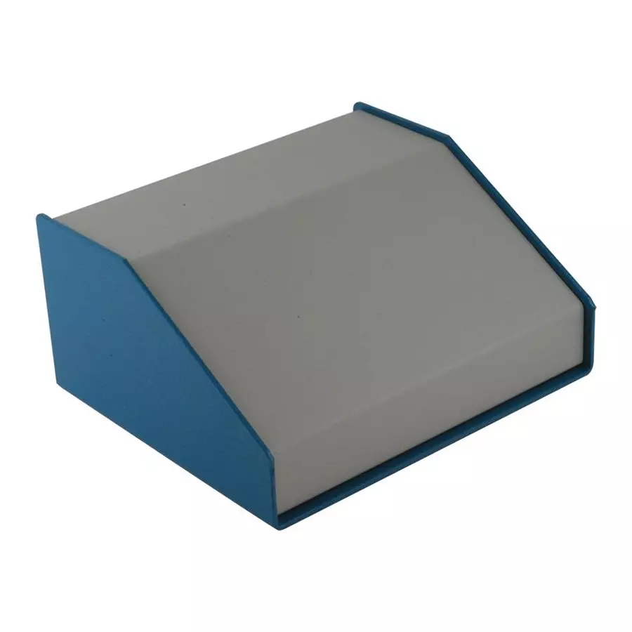HAMMOND Metal Enclosures ENCLOSURE, DESK TOP, ALUMINIUM, BEIGE/BLUE, 1456KE3WHBU