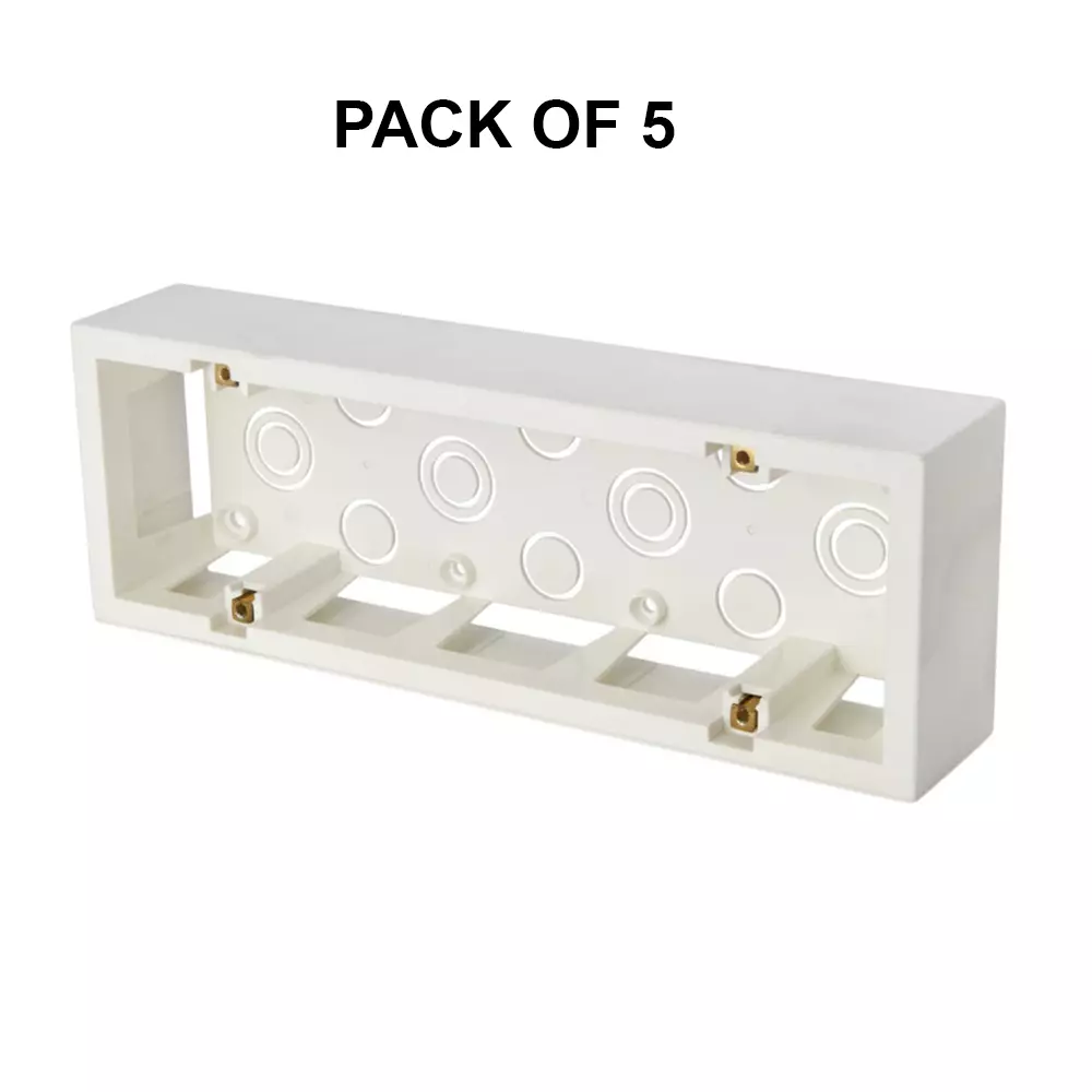 K9 Pro Safe Acura Surface Box 8 Module (Horizontal) White, 7005 (Pack of 5)