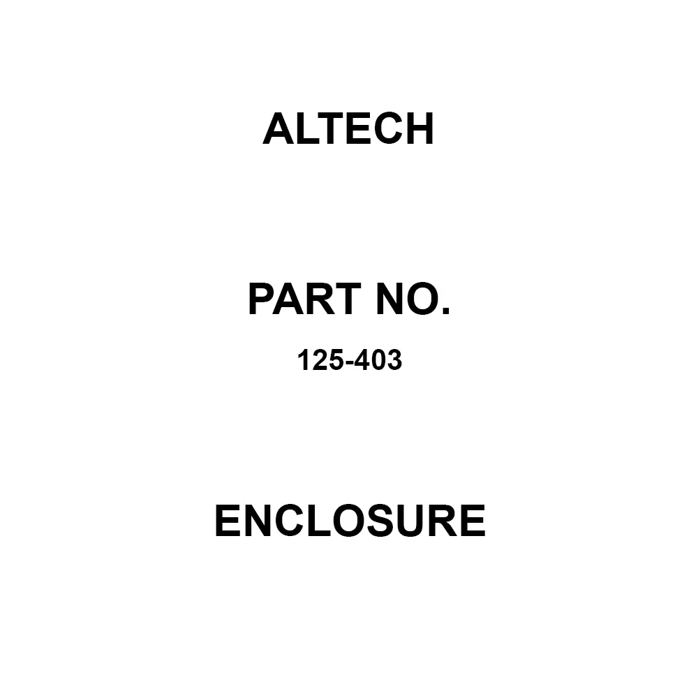 ALTECH Enclosure Polycarbonate (PC) 94 mm Length, 125-403