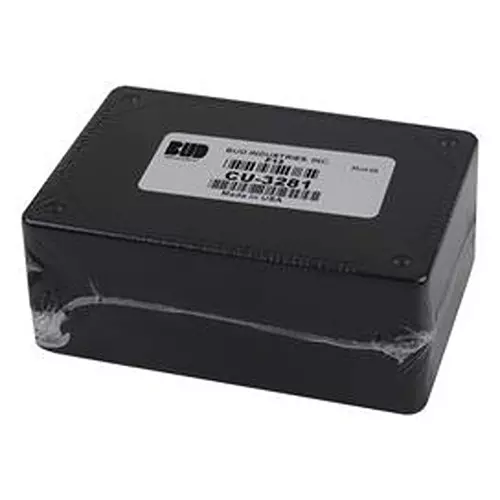 BUD INDUSTRIES Enclosure, Utility, Plastic, Black, CU-3281