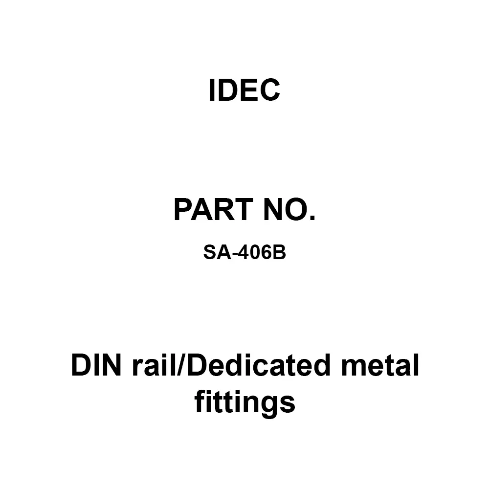 IDEC DIN rail/Dedicated metal fittings Made Of Resin Black, SA-406B