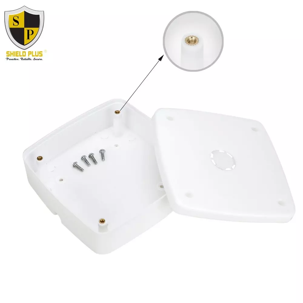 shield-plus-pvc-junction-box-surface-mount-5x5x2-inch-white-with-brass-stud-pack-of-240-pcs