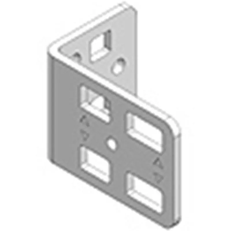 NITTO KOGYO FCX PCB Mounting Bracket Iron Chromate Plating Surface Treatment 3.2 mm Wall Thickness, FCX12-BK (Set of 4 Pcs)
