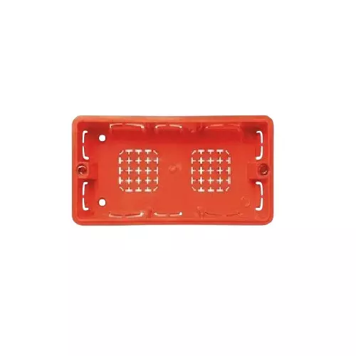 Goldmedal Curve Gang Box Flush Mounting 4 Module Red for Commecial and Industrial Use, 80403