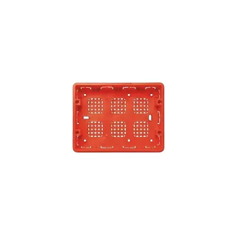 Goldmedal Curve Gang Box Flush Mounting 12 Module Red for Commecial and Industrial Use, 81207