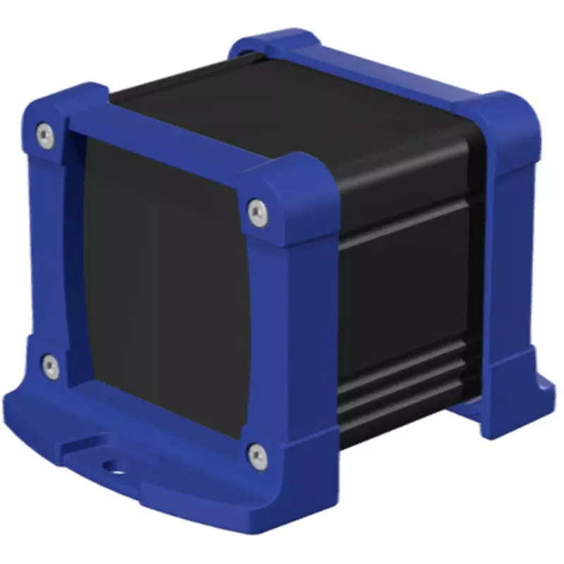 TAKACHI EXPF Series Aluminum Case with Flange Foot 66x59x60 mm Black / Navy, EXPF7-6-6BN