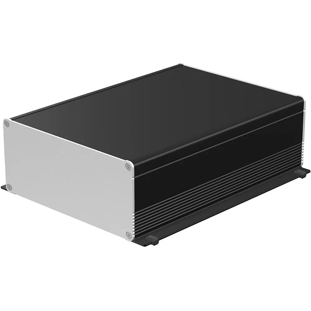 takachi-exf-series-aluminum-extrusion-case-with-flanged-feet-232x1035x333-mm-black-silver-exf23-10-33bs