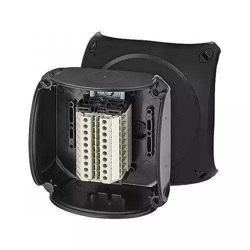 Hensel Cable Junction Box 130x130x77 mm Cable Size 0.5 - 6 sq.mm Black, RX0610T