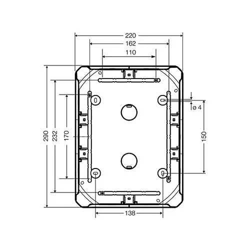 Hensel Cable Junction Box 225x295x122 mm Cable Size 16-35 sq.mm Black, KF3500B