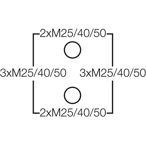 Hensel Cable Junction Box 225x295x122 mm Cable Size 16-35 sq.mm Black, KF3500B