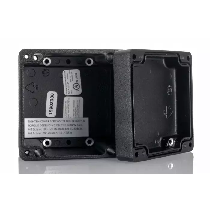 Hammond General Purpose Enclosure 100x100x80 mm Die Cast Aluminium Alloy, 2345966