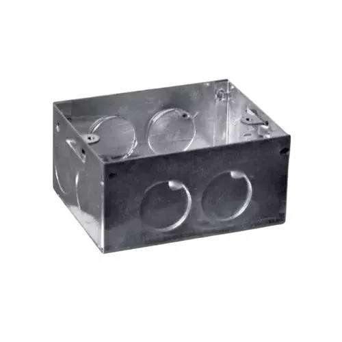 Goldmedal Curve Flush Mount Gang Box 1 & 2 M Galvanized 75x73x51 Chrome, 70201