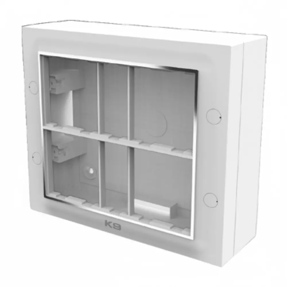 K9 Euro Vivo Chrome Gang Box 10 Module White, 9197 (Pack of 10)