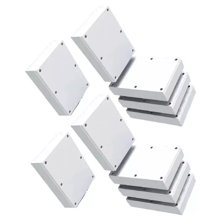 GENERIC Plastic Box 6x8x2 inch White PVC, BE10682-2 (Pack of 10 Pcs)