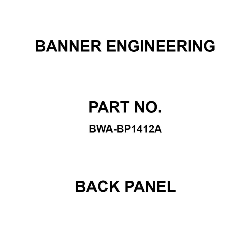 BANNER ENGINEERING Back Panel Aluminum 355.6 mm (14 Inch) Length, BWA-BP1412A