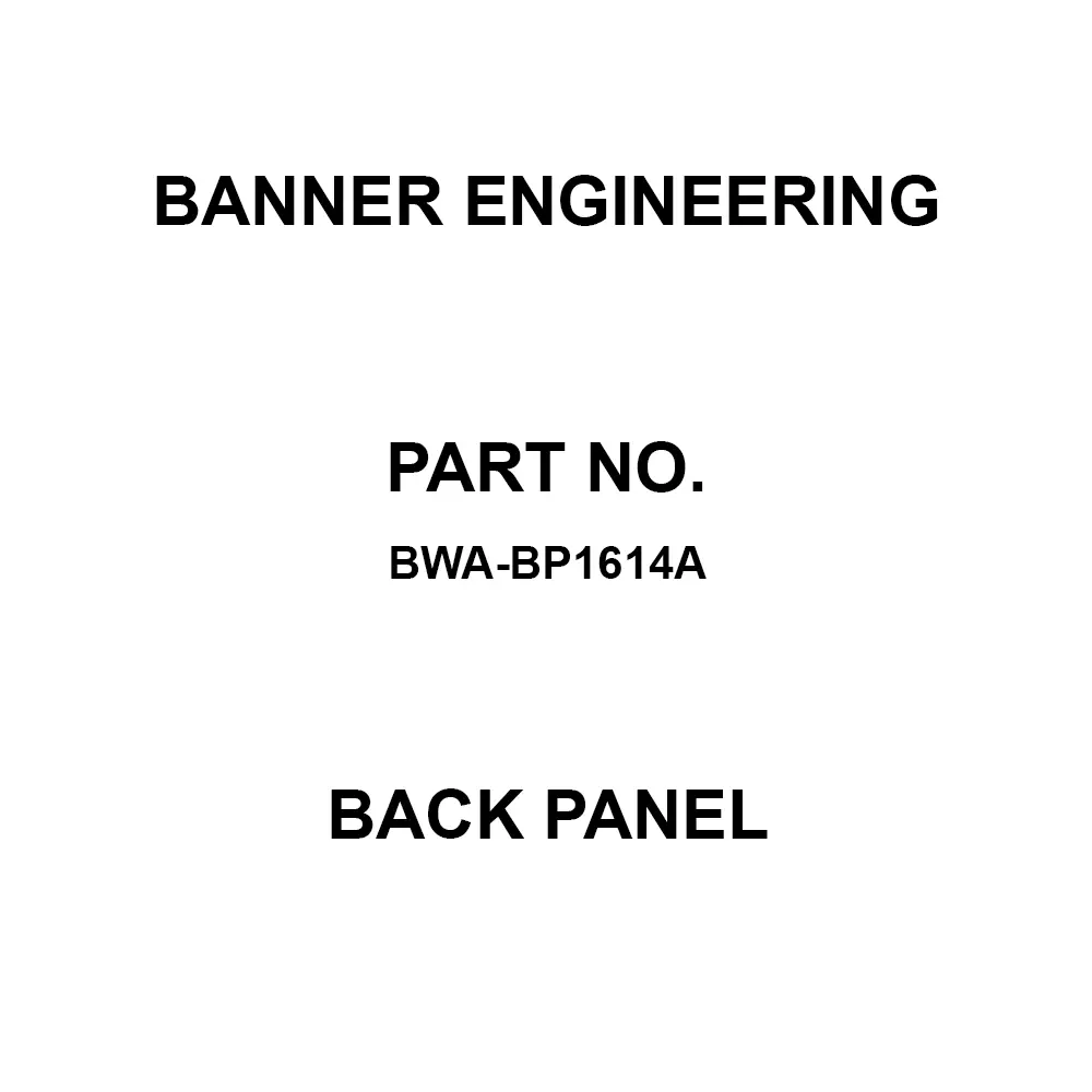 BANNER ENGINEERING Back Panel Aluminum 406.4 mm (16 Inch) Length, BWA-BP1614A