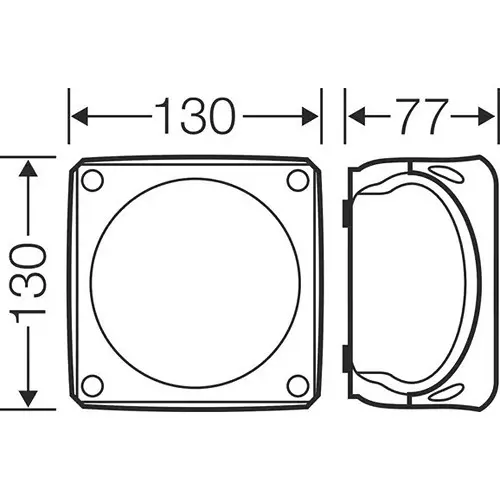 Hensel Cable Junction Box with Terminal 2.5-6 sq.mm Black IP66 Protection 130x130X77 mm, DK0606B (Pack of 5 Pcs)