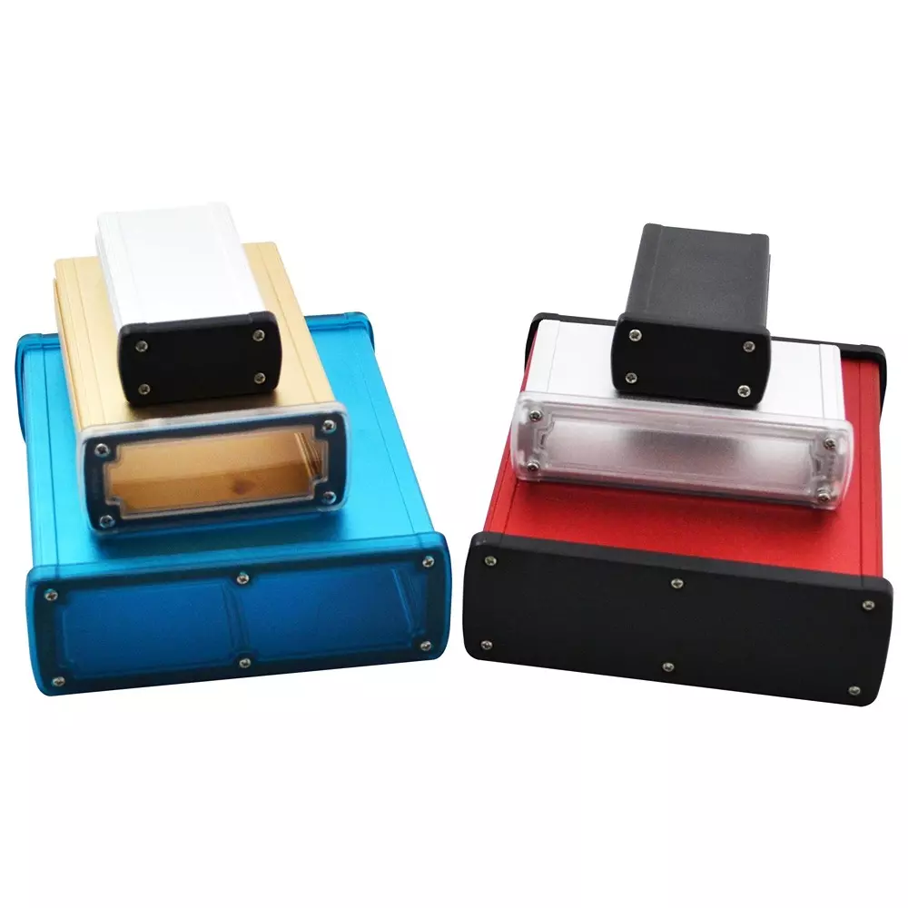 BUD INDUSTRIES Electronic Enclosure, Alum/Pc, Black, EXN-23357-BKP