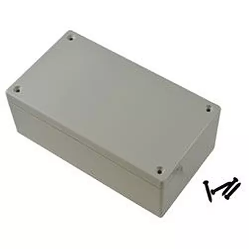 BUD INDUSTRIES Enclosure, Box, Plastic, Gray, CU-1874-G