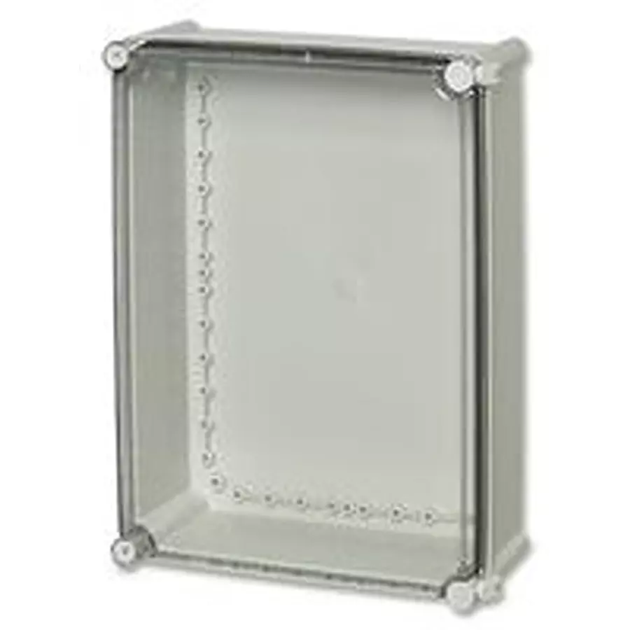 FIBOX Enclosure, Pc, Gry, Clr Lid, 380X280X130, PC 3828 13 T-2FSH ENCL.