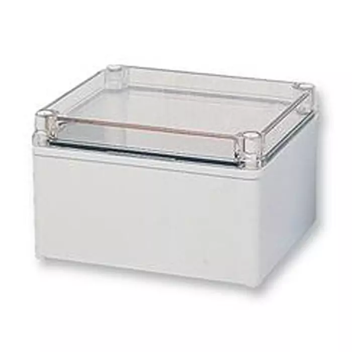 FIBOX BOX, POLYCARBONATE, IP67, CLEAR LID, PC C 65 T ENCLOSURE