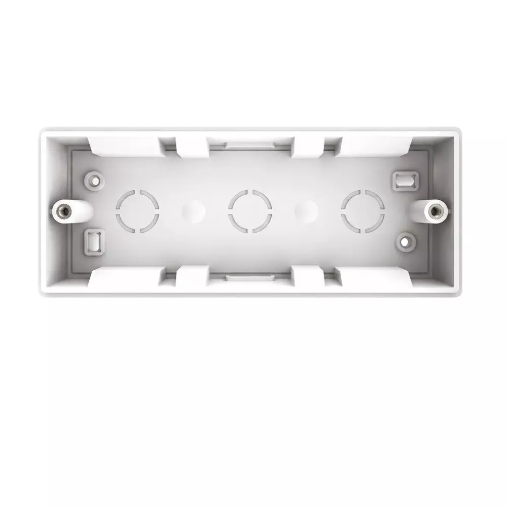 Goldmedal Curve Gang Box Surface Mounting 6 Module Silver for Commecial and Industrial Use, 90605